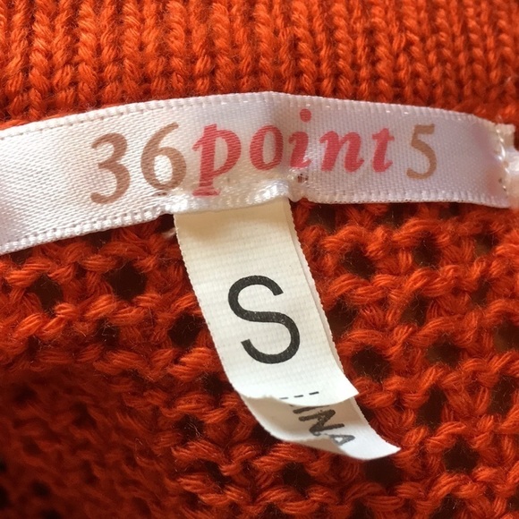 36 Point 5 Studded Orange and Silver Sweater. D/A141/650 - Picture 4 of 5
